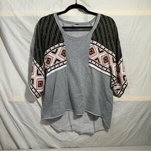 Free People Sweatshirt Draped Shoulder Pullover Women’s Size X-Small Bohemian